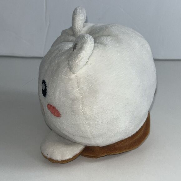 RMS Int’l reversible bear white brown plush stuffed animal smile - Picture 2 of 11